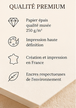 Affiche de baptême personnalisée – prénom, date, lieu, parrain & marraine